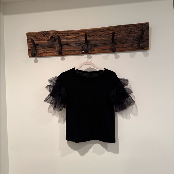Anthropologie Tops - Super cute black blouse